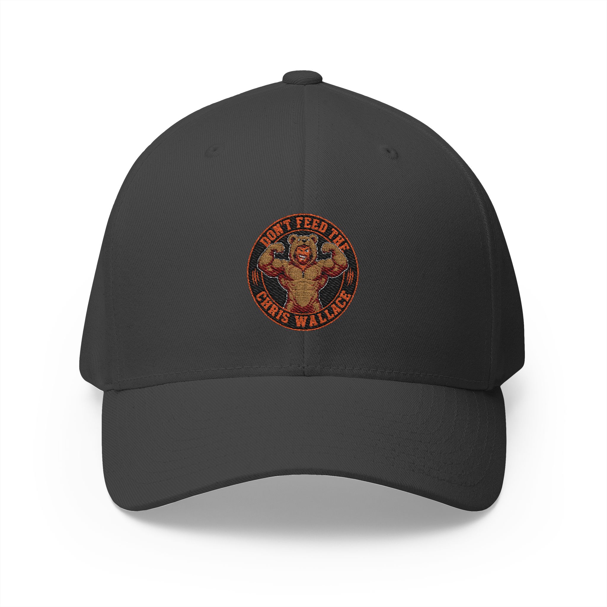 Don't Feed the Chris Wallace Bear embroidered cap | Structured Hat - Image 4
