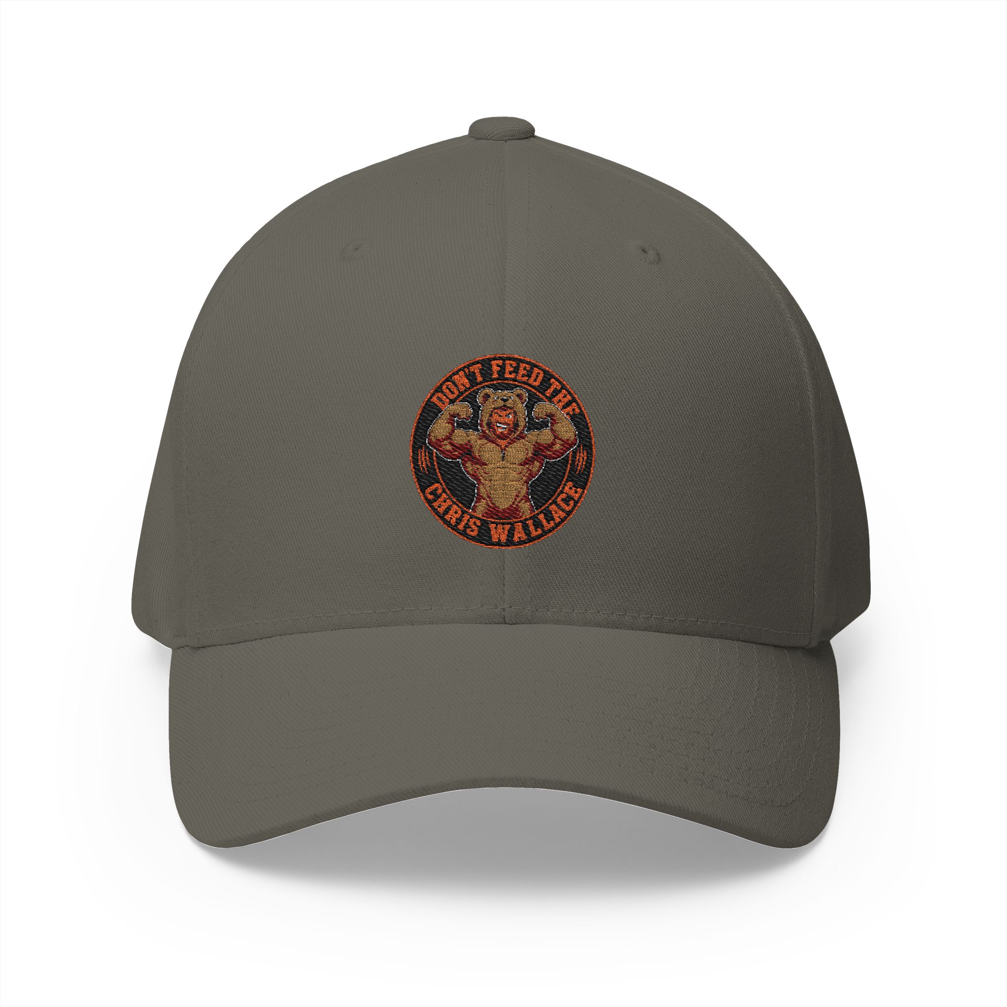 Don't Feed the Chris Wallace Bear embroidered cap | Structured Hat - Image 6