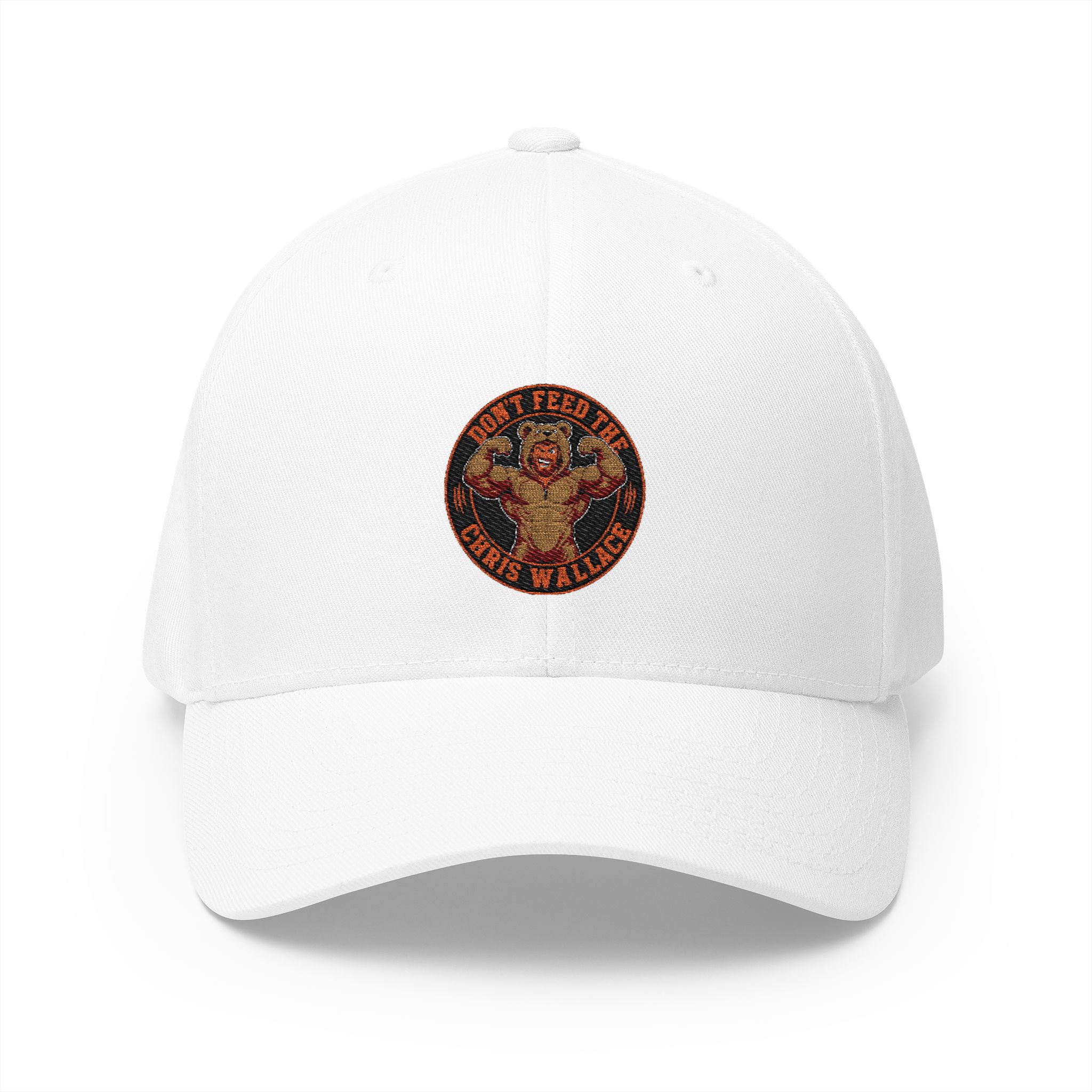 Don't Feed the Chris Wallace Bear embroidered cap | Structured Hat - Image 2