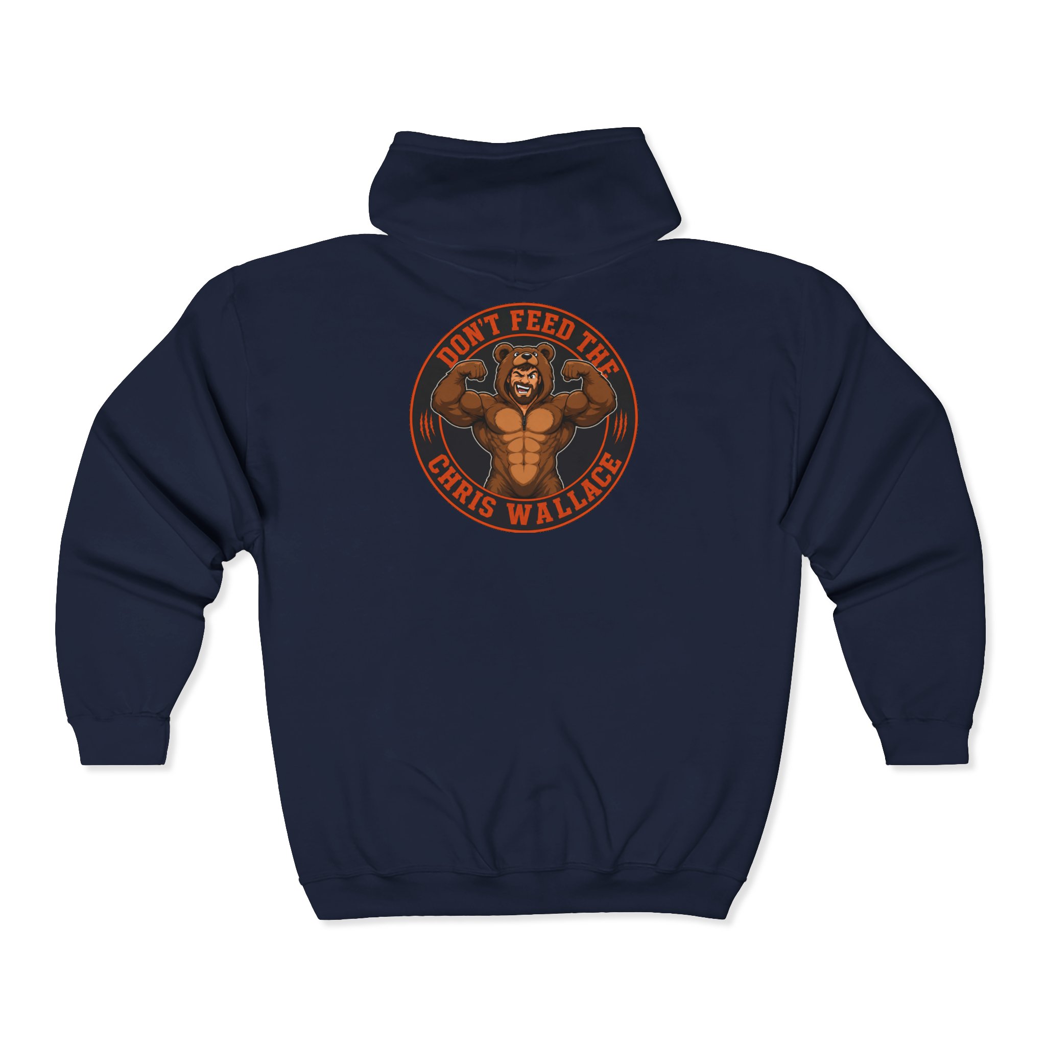 Don't Feed the Chris Wallace hoodie | Muscle Bear Illustration, Vintage Badge - Image 9