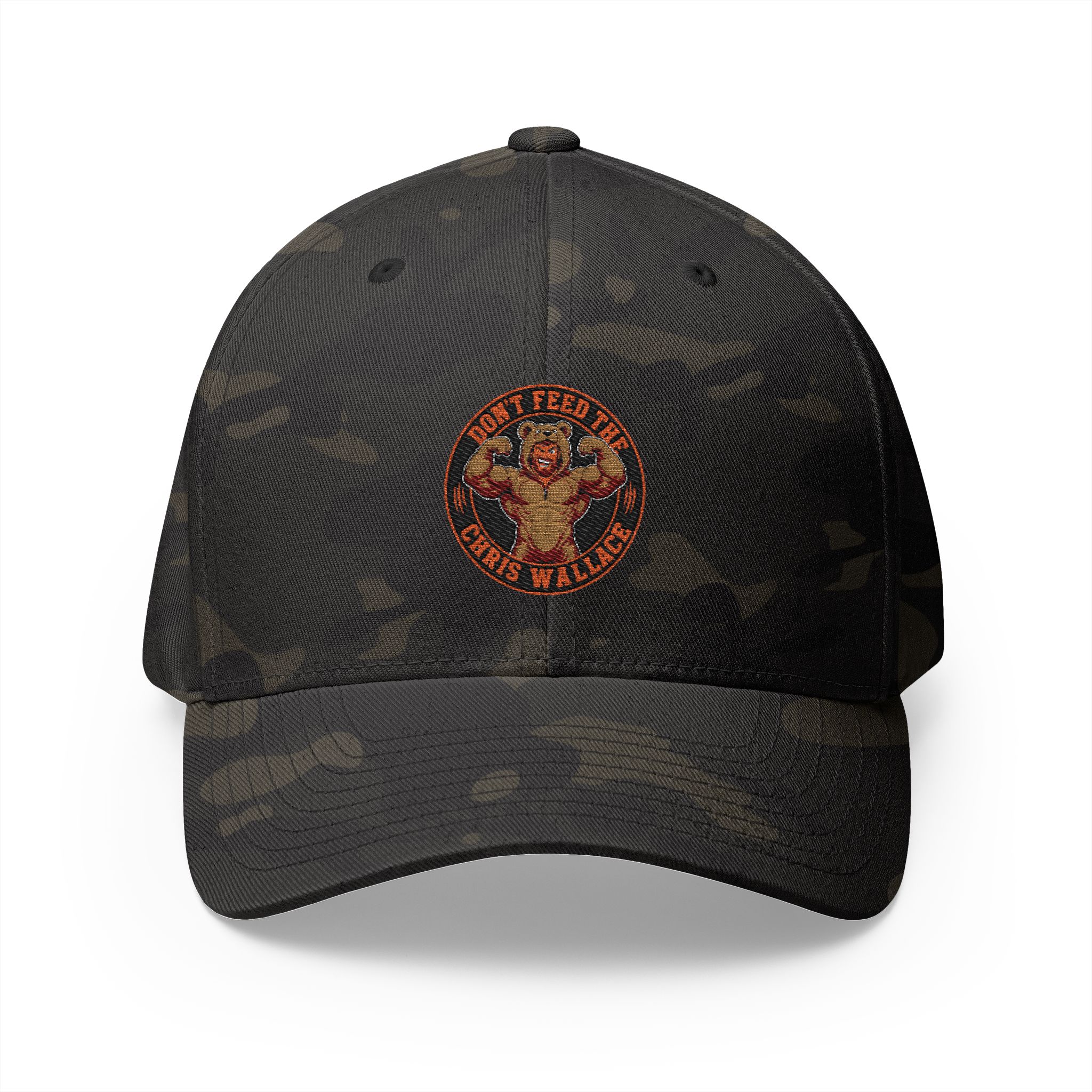 Don't Feed the Chris Wallace Bear embroidered cap | Structured Hat - Image 7