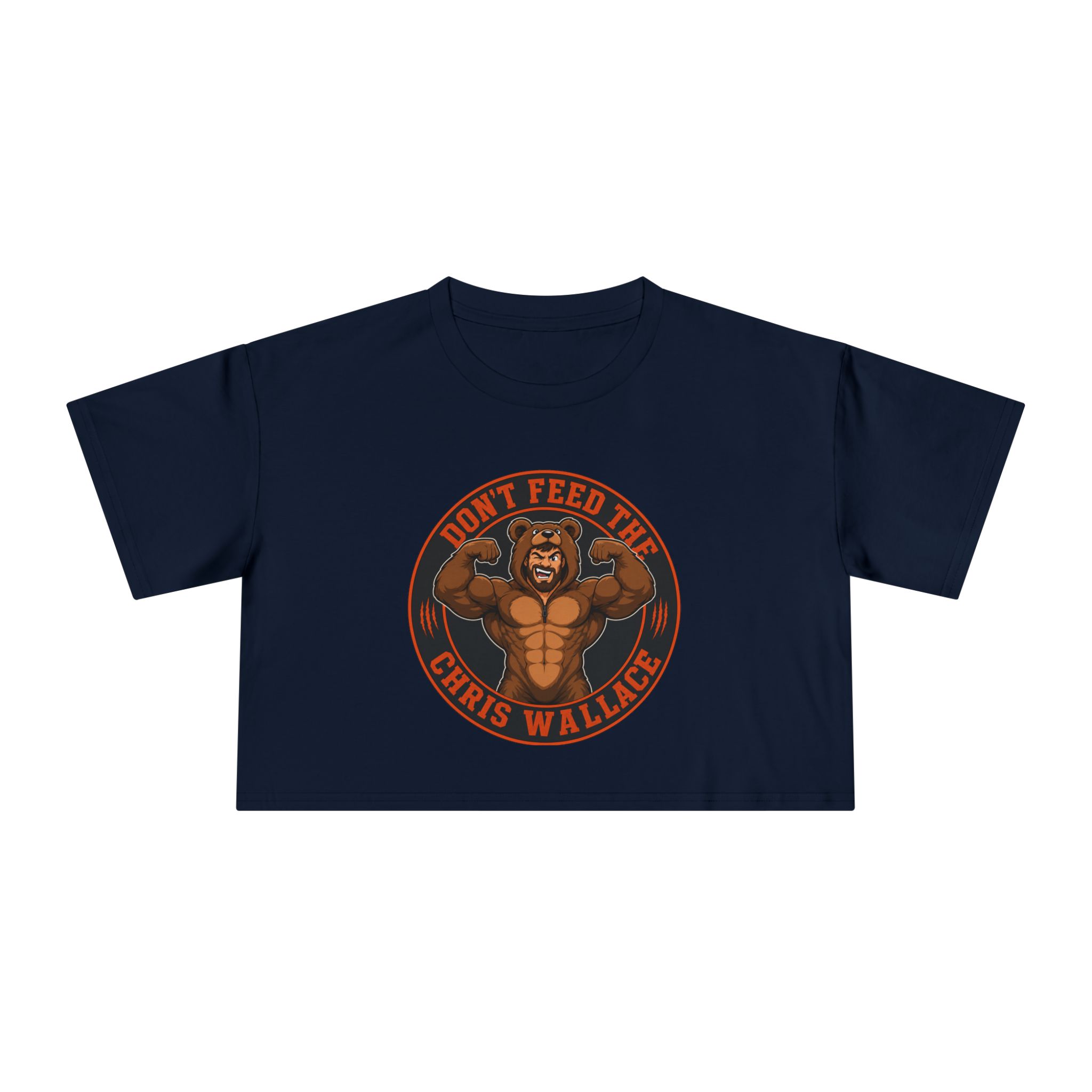 Don't Feed the Chris Wallace Bear With Muscles Crop Tee | Crop Tee - Image 9
