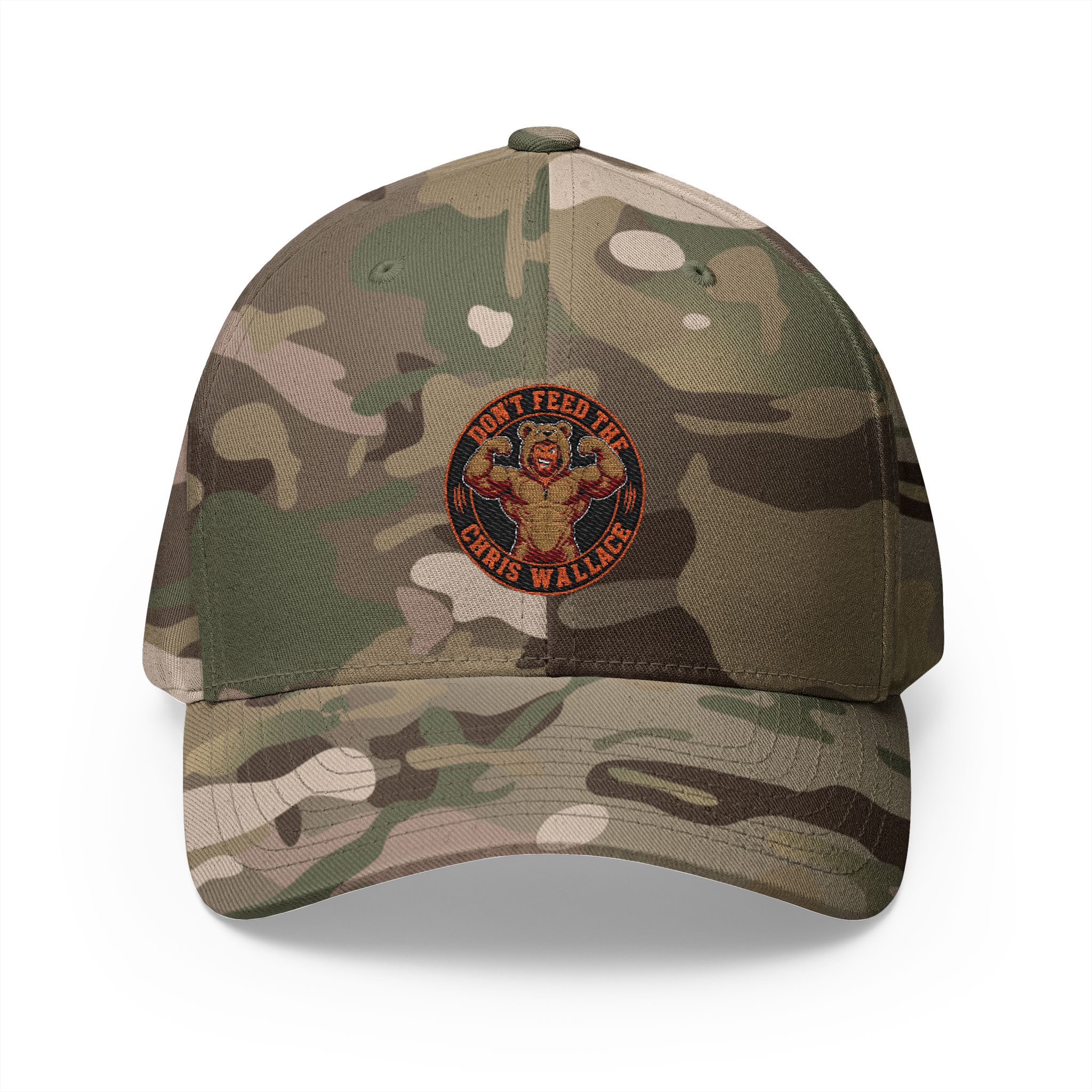 Don't Feed the Chris Wallace Bear embroidered cap | Structured Hat - Image 8