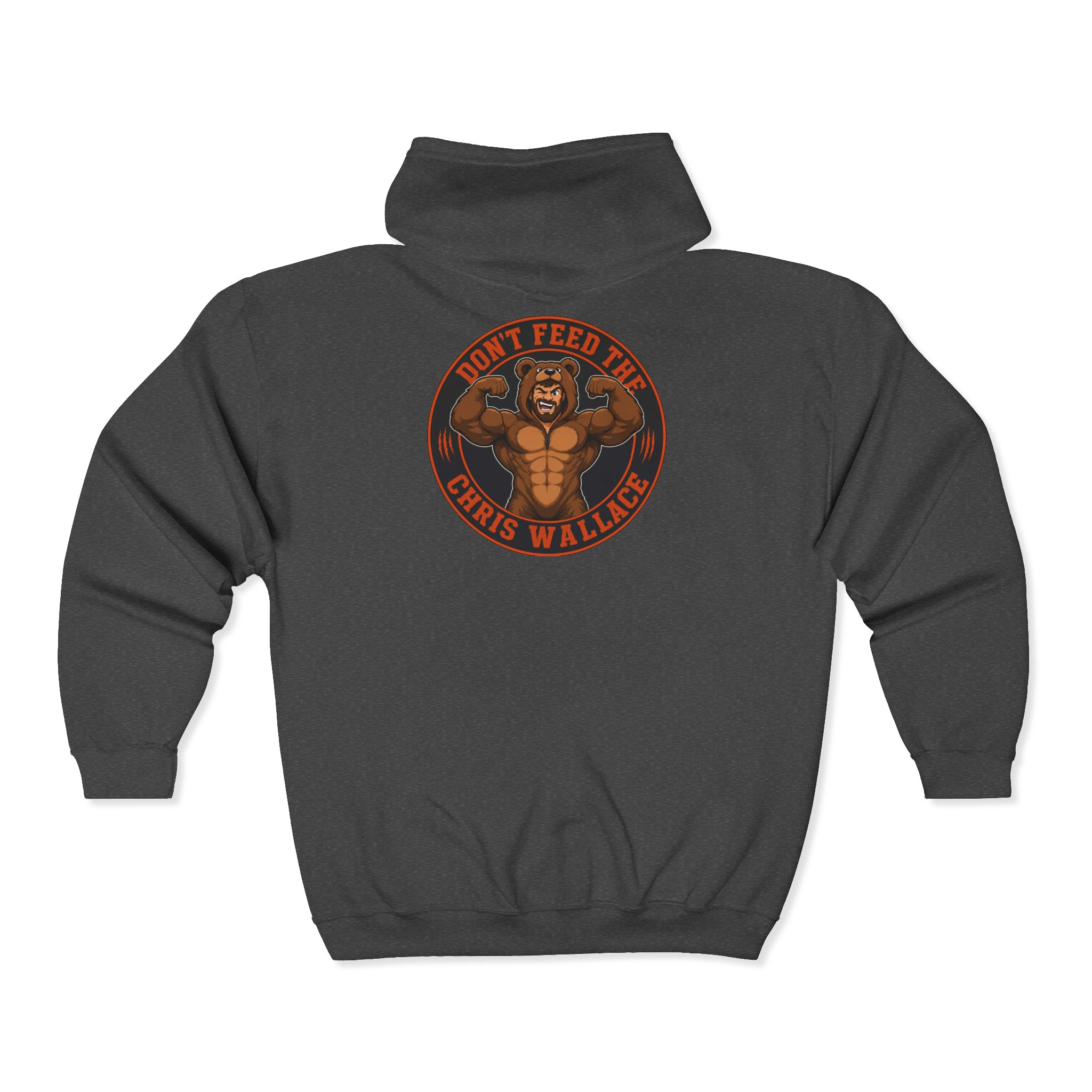 Don't Feed the Chris Wallace hoodie | Muscle Bear Illustration, Vintage Badge - Image 7