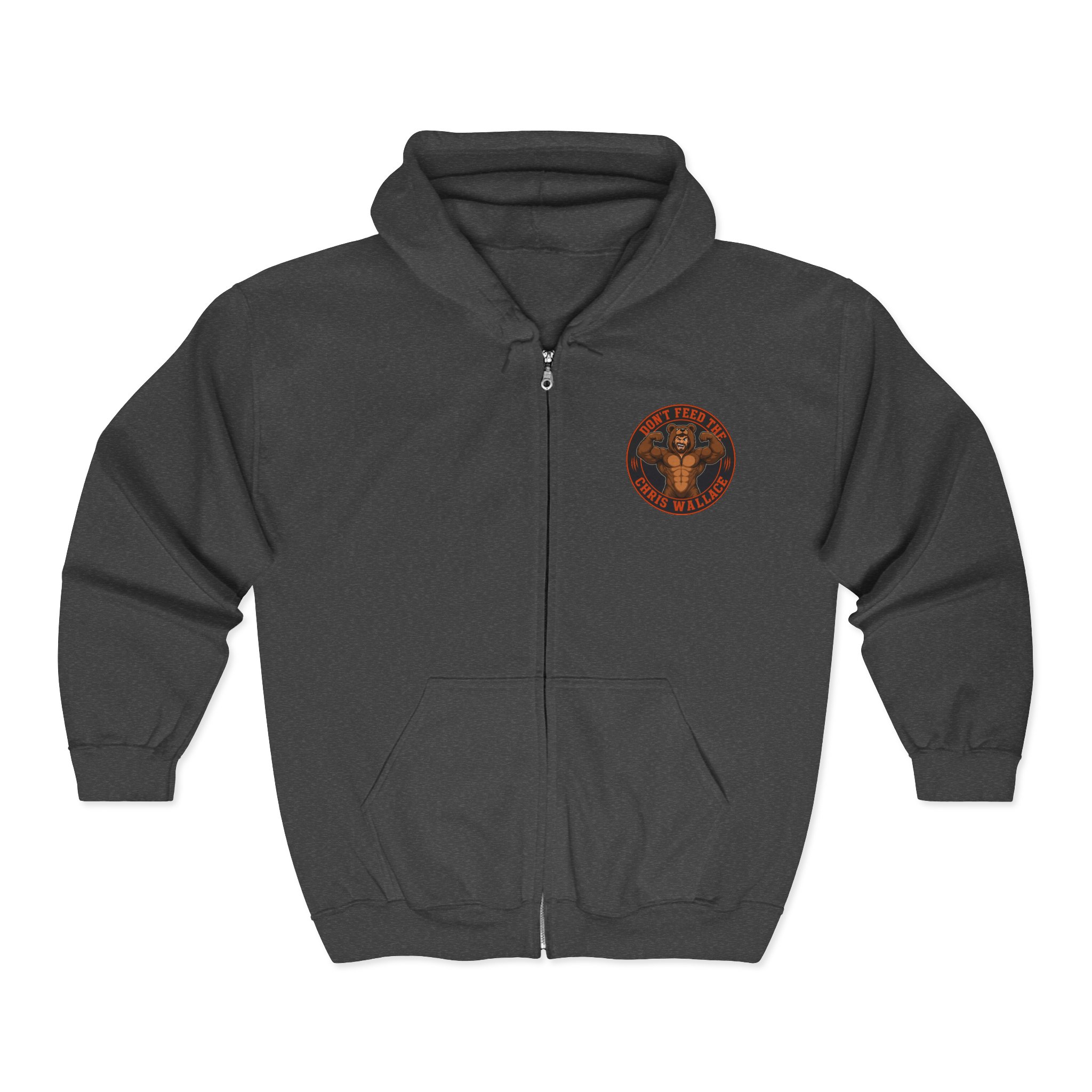Don't Feed the Chris Wallace hoodie | Muscle Bear Illustration, Vintage Badge - Image 6