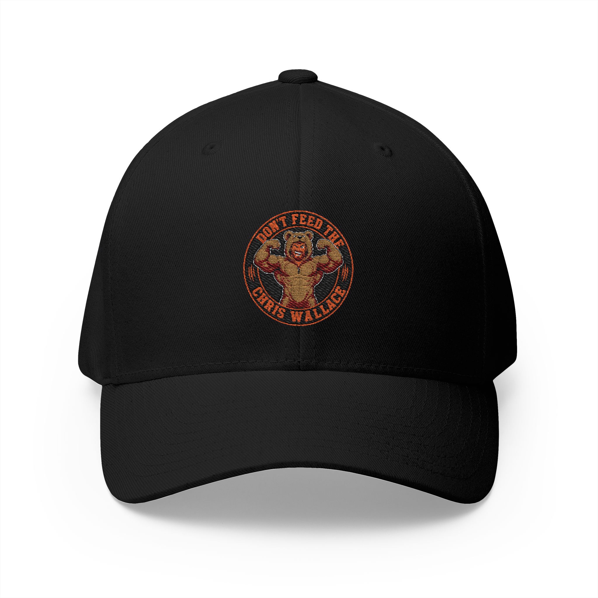 Don't Feed the Chris Wallace Bear embroidered cap | Structured Hat - Image 11