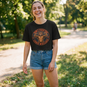 Don't Feed the Chris Wallace Bear With Muscles Crop Tee | Crop Tee
